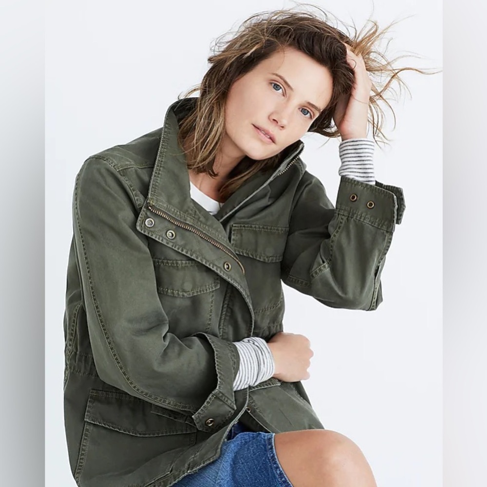 Madewell olive surplus jacket